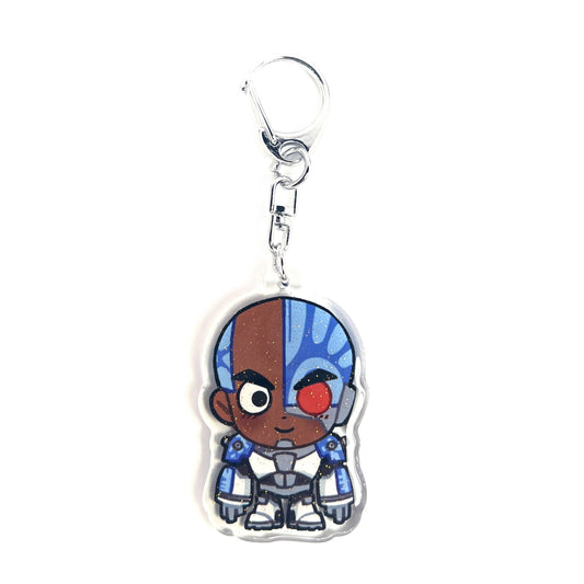 Cyborg | Teen Titans Acrylic Glitter Keychain