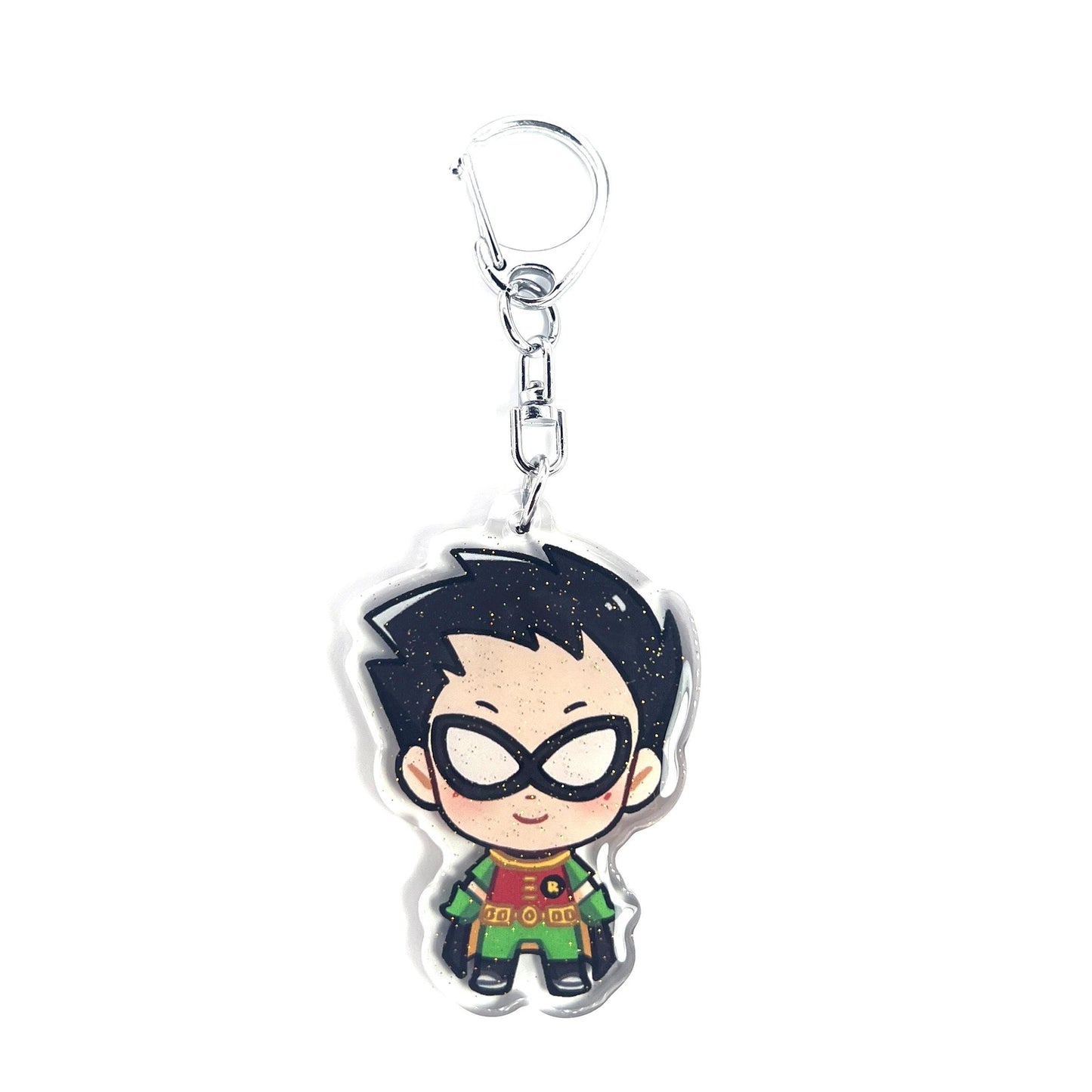 Robin | Teen Titans Acrylic Glitter Keychain