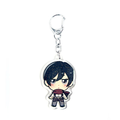 Mikasa Ackerman | Attack on Titan Acrylic Glitter Keychain