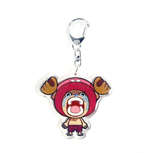 Tony Tony Chopper Meme | One Piece Acrylic Glitter Keychain