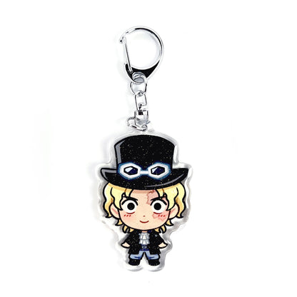 Sabo | One Piece Acrylic Glitter Keychain
