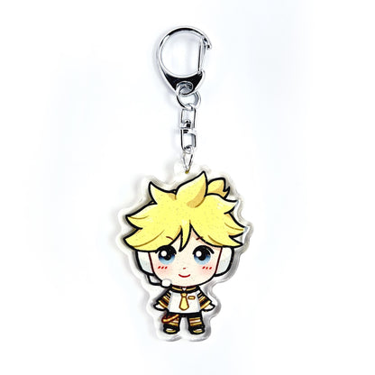 Kagamine Len | Vocaloid Acrylic Glitter Keychain
