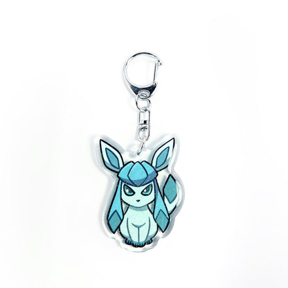 Glaceon | Pokemon Acrylic Glitter Keychain