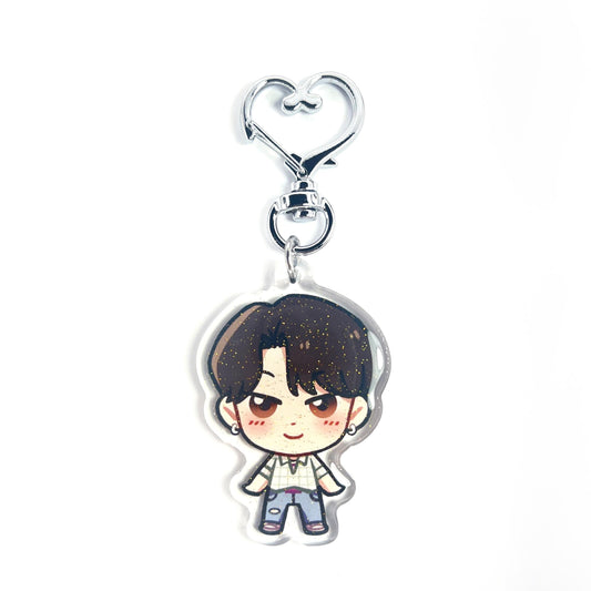 Jinu Saja Boys | KPop Demon Hunters Acrylic Glitter Keychain